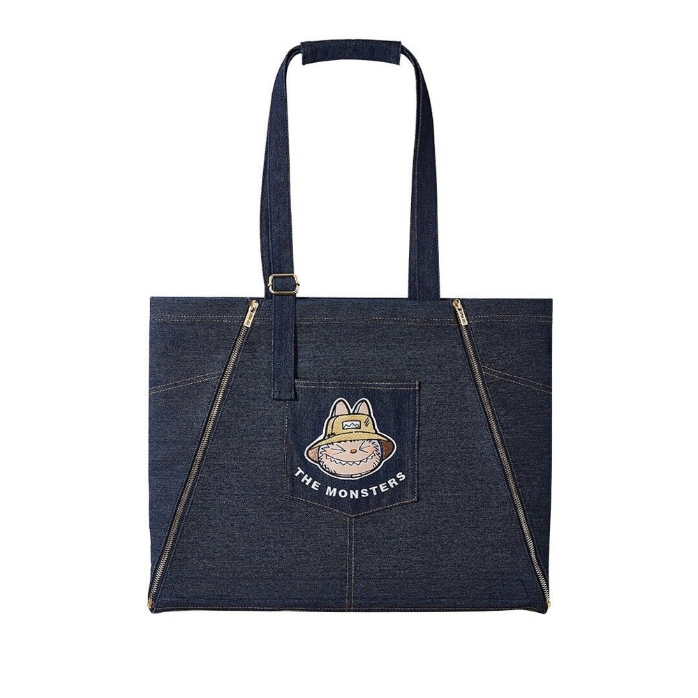 POP MART The Monsters LABUBU Fall in Wild Denim Tote Bag/Apron New